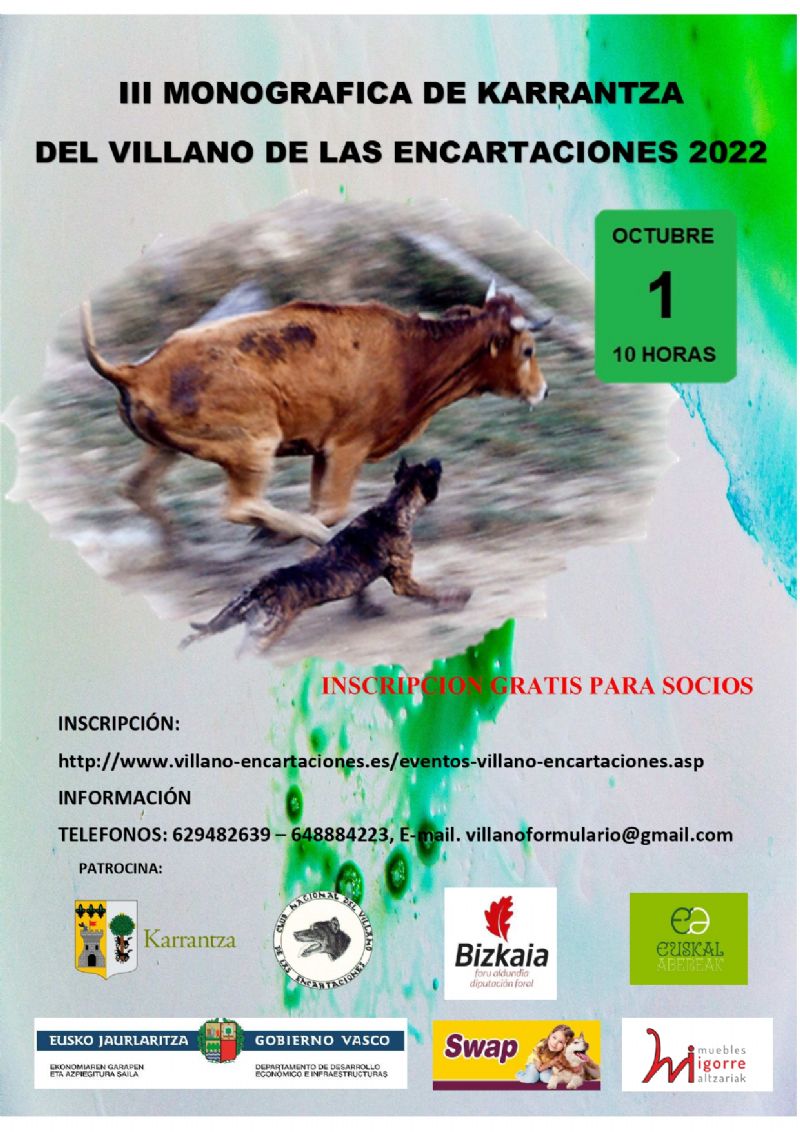 Cartel de III MONOGRAFICA DE KARRANTZA DEL VILLANO DE LAS ENCARTACIONES 